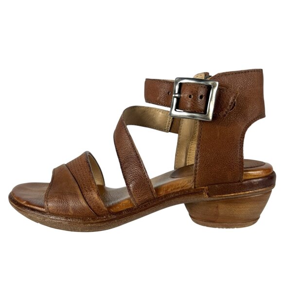 Miz Mooz Coolidge Heeled Leather Sandasl in Brandy Brown Size US 6 ½ or 7 EU 37 - Picture 6 of 12